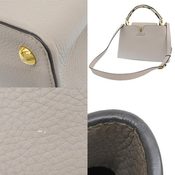 Louis Vuitton Capucines MM Leather Handbag Greige - Picture 7 of 7